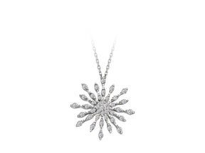 Diamant Schneeflocken Collier