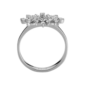 Diamant Schneeflocken Ring