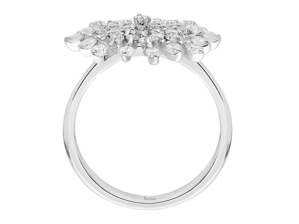 Diamant Schneeflocke Ring