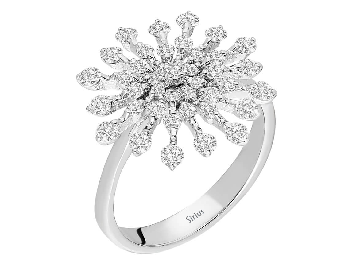 Diamant Schneeflocke Ring