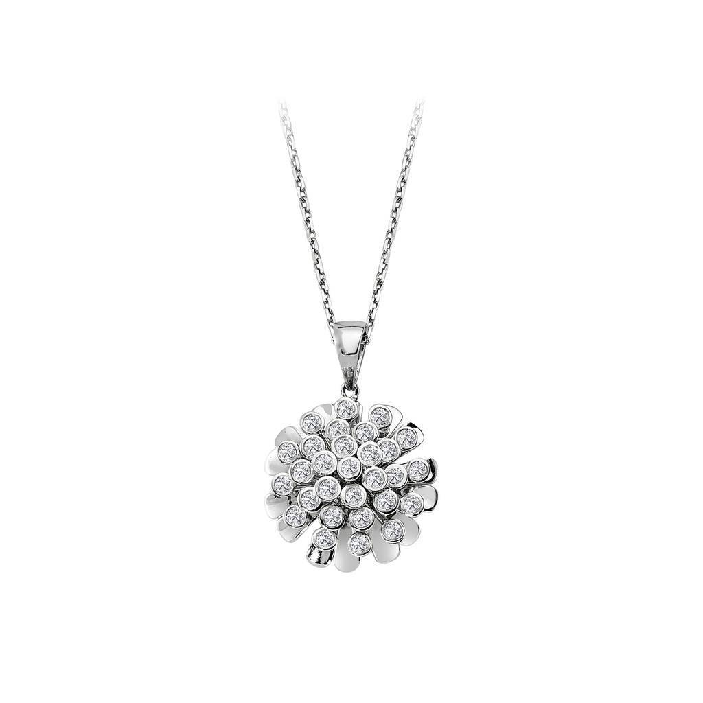 Diamant Blume Halskette