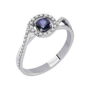 Diamant und Saphir Ring