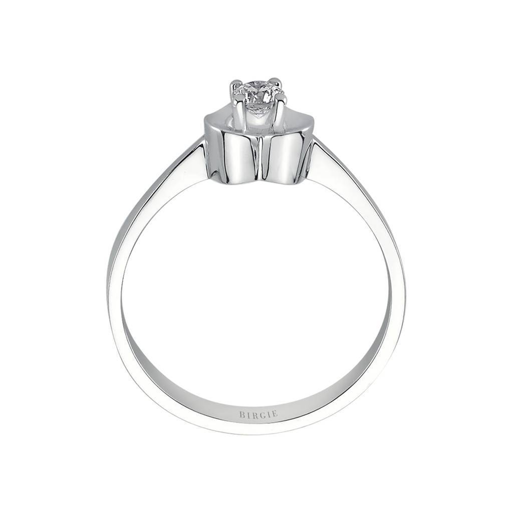 0.16 Karat Diamant Solitär Herz Ring