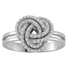 Diamond Endless Spiral Ring