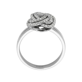 Diamond Endless Spiral Ring