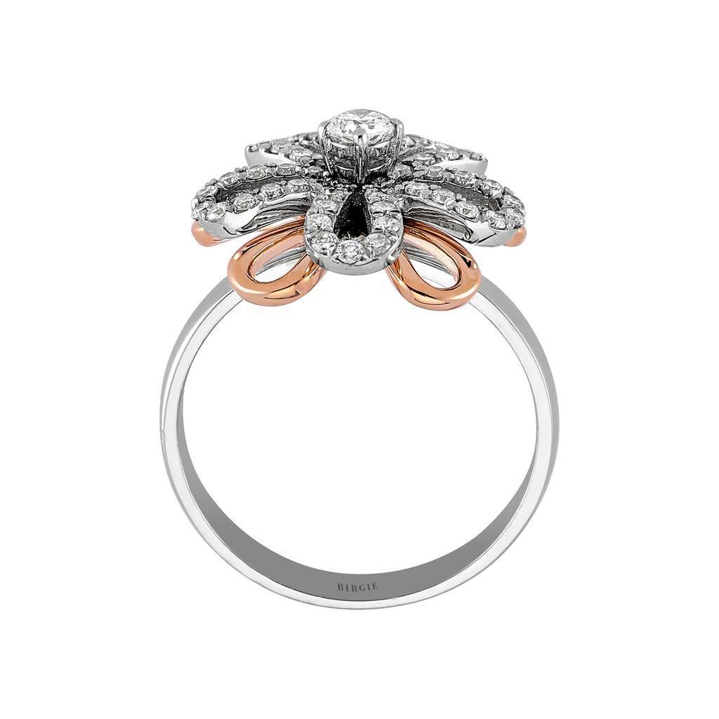 Diamant Zweifarbig Gänseblume Ring