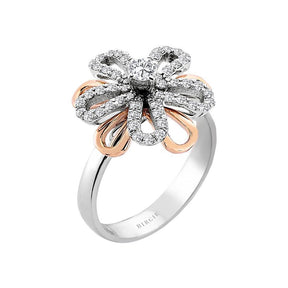 Diamant Zweifarbig Gänseblume Ring