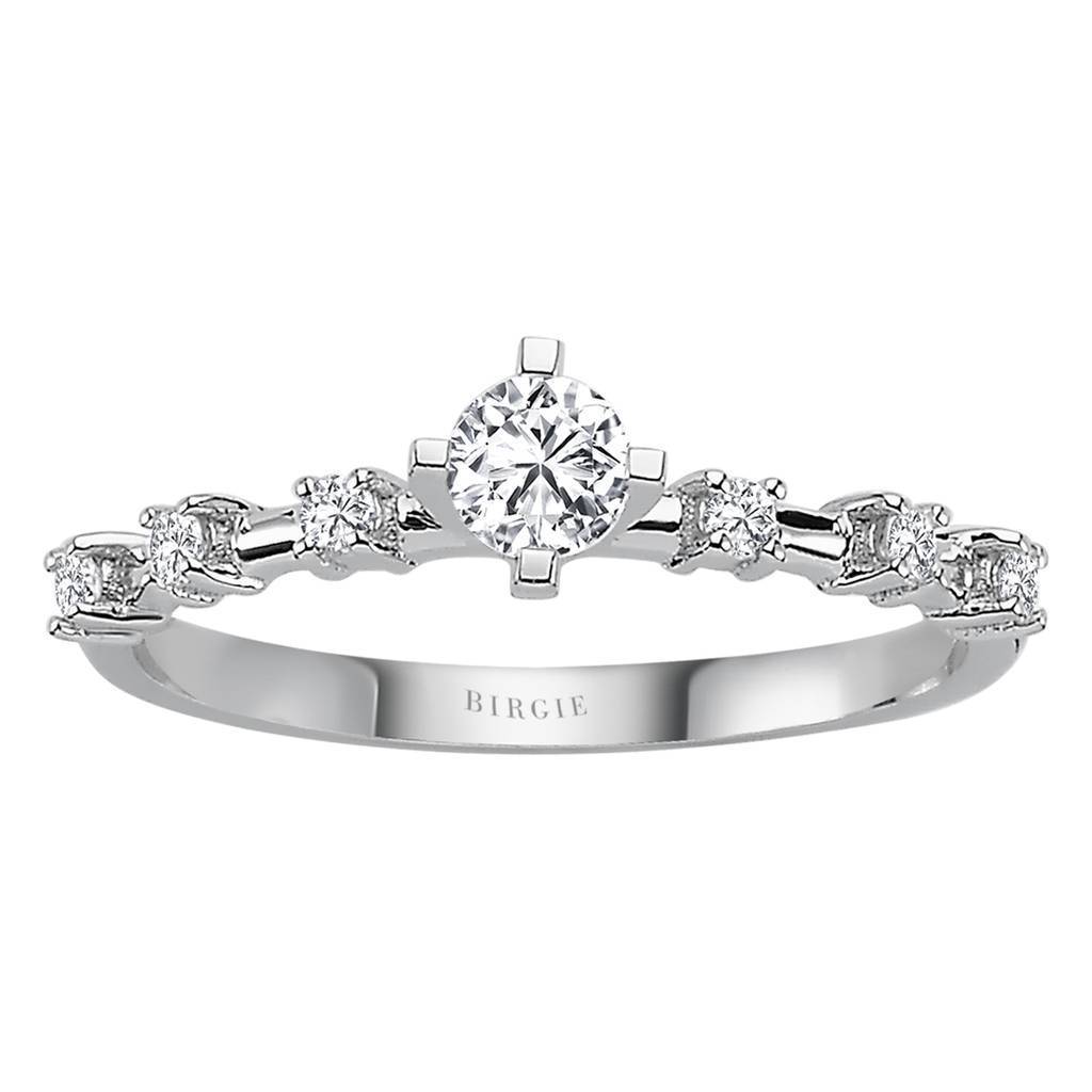 0.33 Gesamtkarat Diamant Halo Solitaire Ring