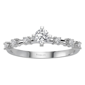 0.33 Gesamtkarat Diamant Halo Solitaire Ring