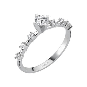 0.33 Gesamtkarat Diamant Halo Solitaire Ring