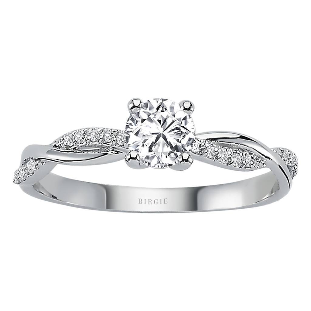 0,48 Gesamtkarat Diamant Halo Solitaire Ring