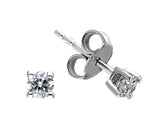 Boucles d'oreilles solitaires diamant 0,39 carat