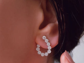 Boucles d'oreilles créoles diamant