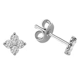 Boucles d'oreilles clous diamant Quattro