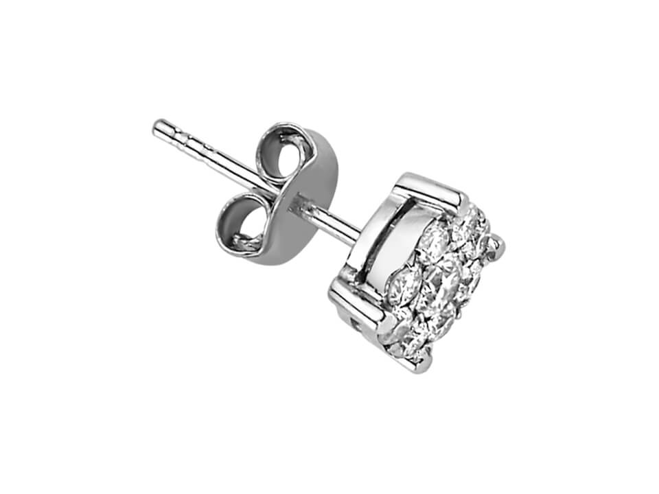 1.50 Carat Diamant Effekt Solitaire Herren Ohrstecker