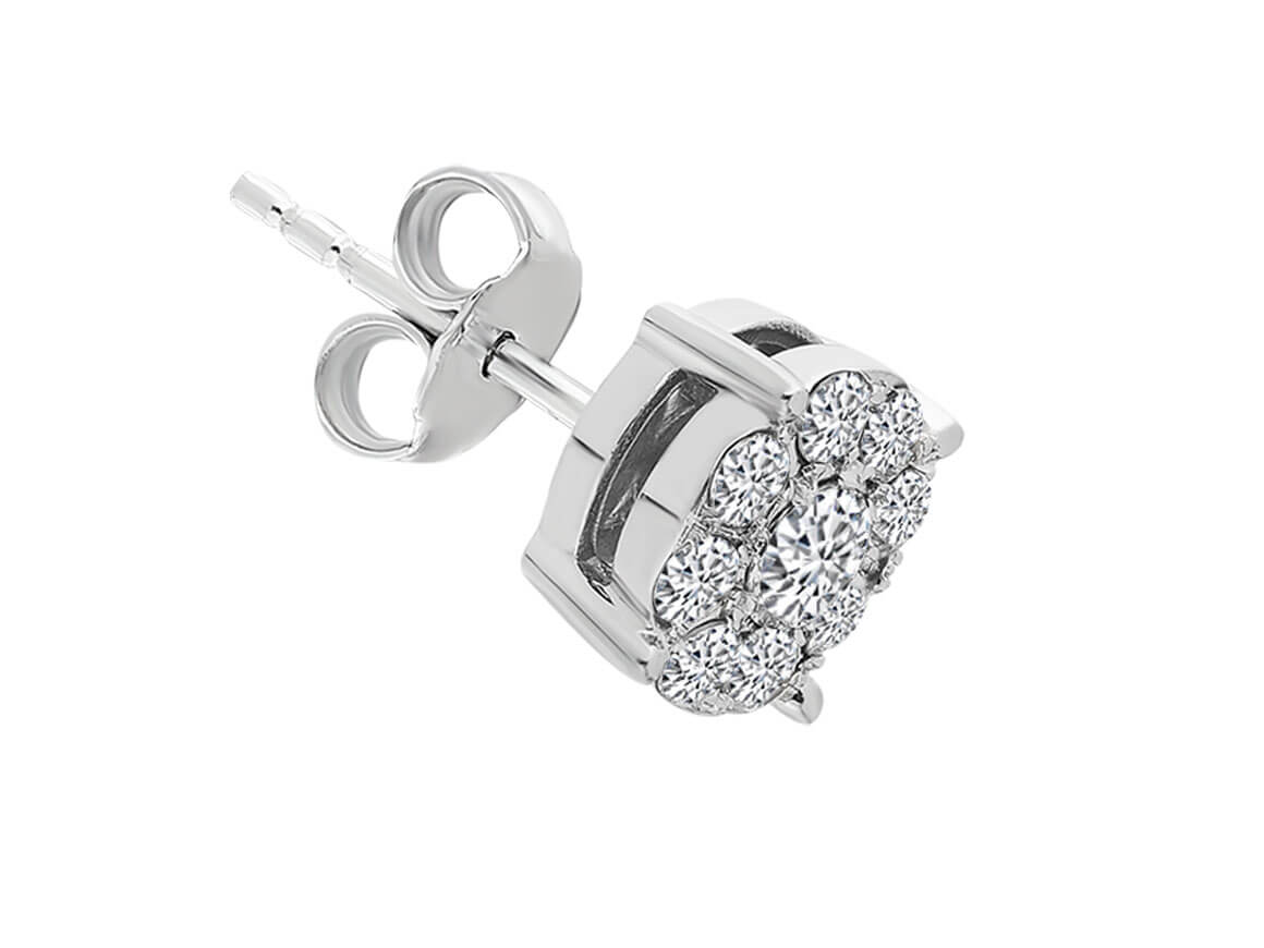 0.40 Carat Diamant Effekt Solitaire Herren Ohrstecker