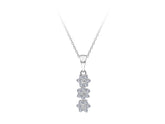 Diamant Tria Blume Halskette