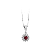 Collier Diamant et Rubis