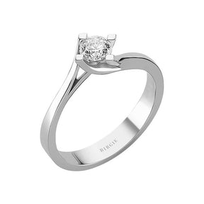 Bague solitaire diamant 0,46 carat