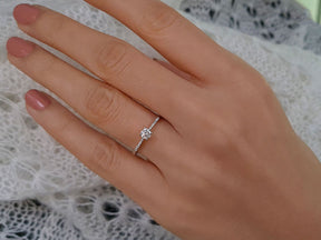 0.24 Gesamtkarat Diamant Solitaire Ring