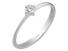 0,12 Carat Diamant Solitaire Ring