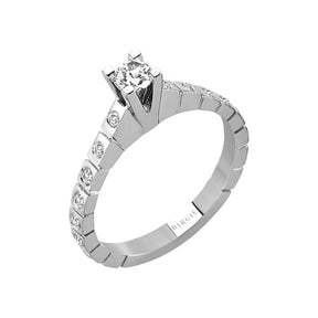 0.42 Gesamtkarat Diamant Halo Solitaire Ring