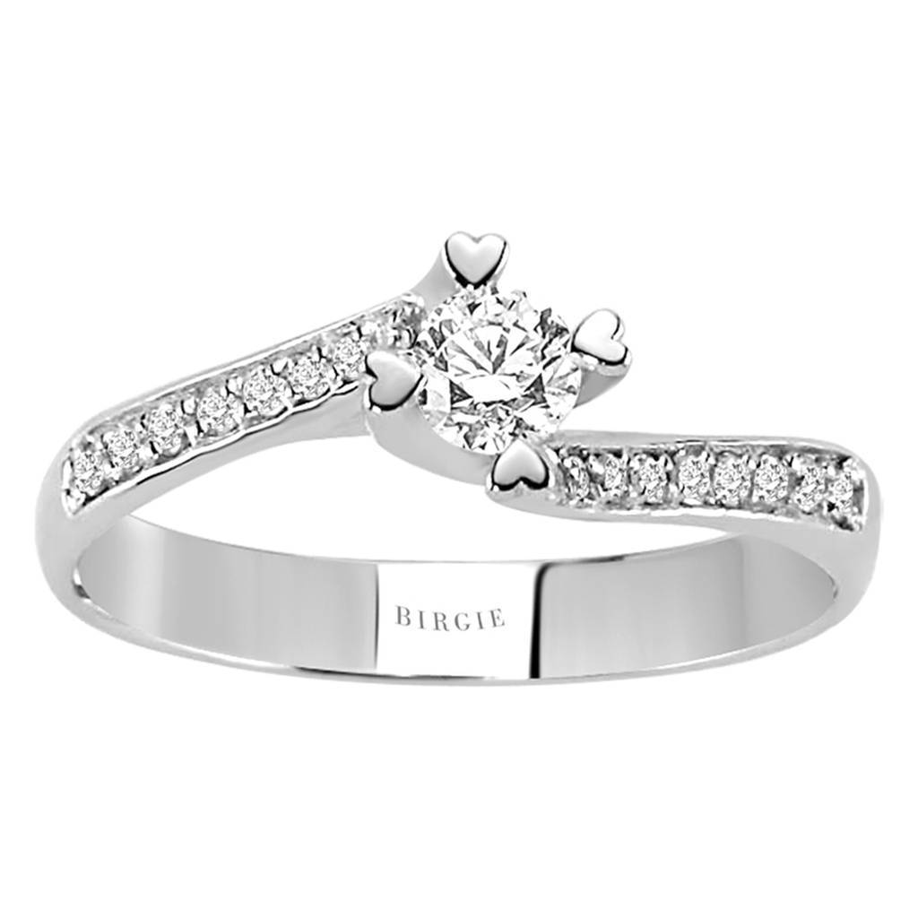 0.39 Gesamtkarat Diamant Halo Solitaire Ring