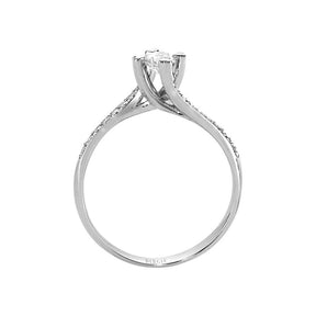 0.39 Gesamtkarat Diamant Halo Solitaire Ring