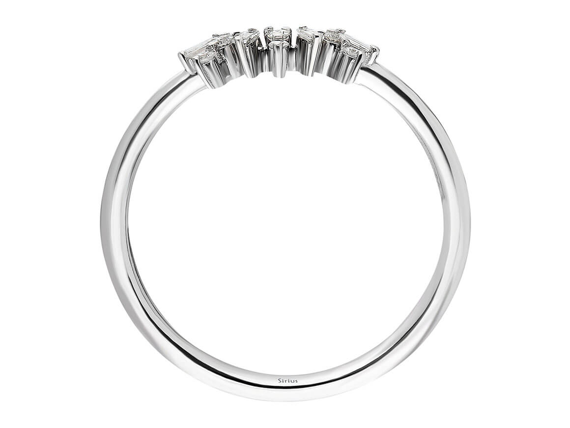 Baguette Diamant Mezzaluna Ring