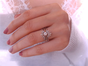 Baguette Diamant Mezzaluna Ring