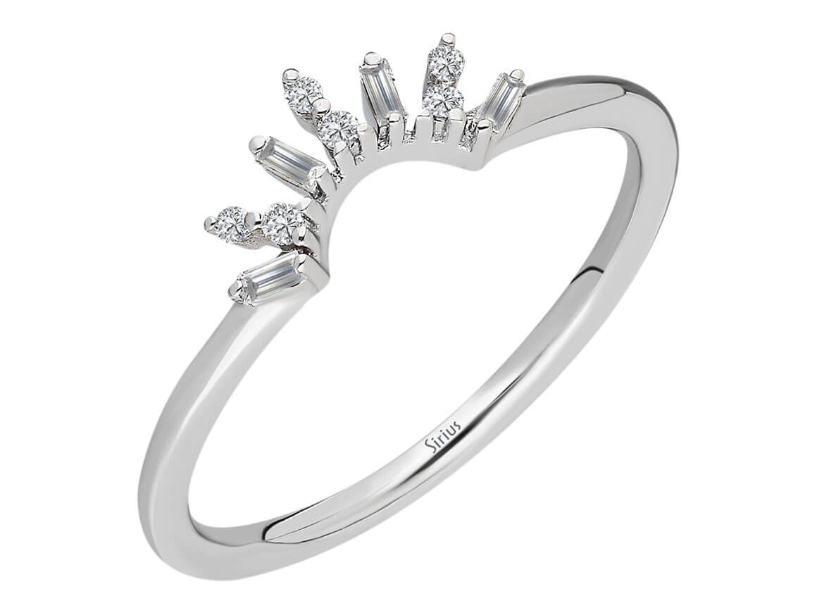 Baguette Diamant Mezzaluna Ring