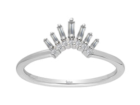 Baguette Diamant Prinzessin Krone Ring