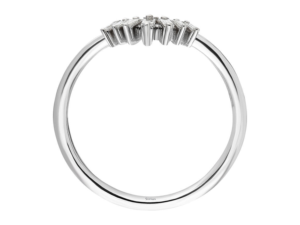 Baguette Diamant Prinzessin Krone Ring