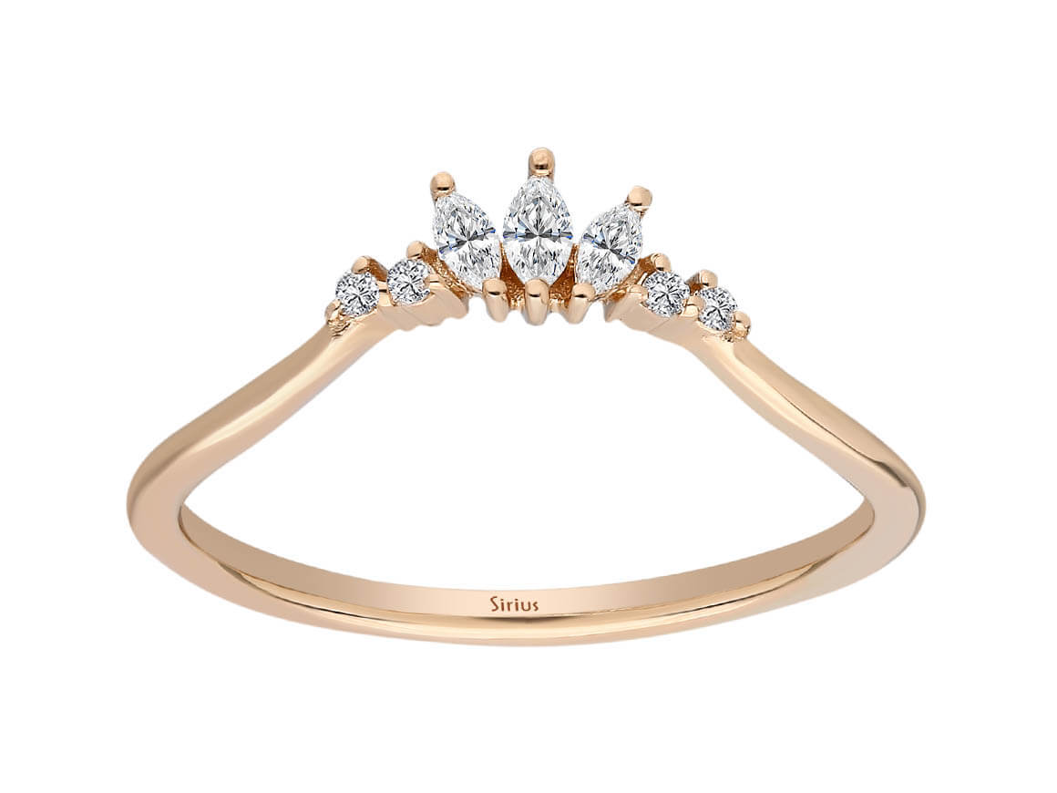 Marquise Diamant Prinzessinkrone Ring