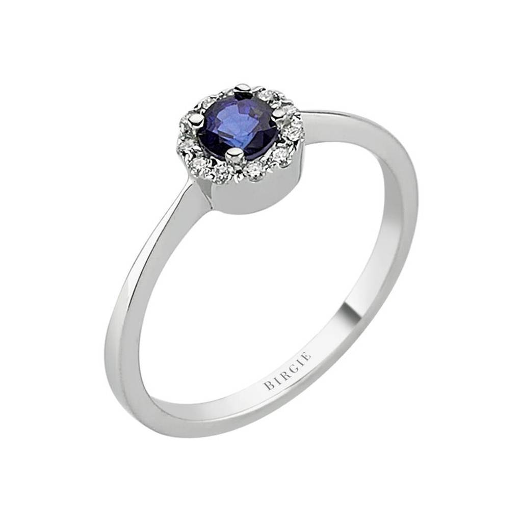 Diamant und Saphir Ring