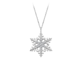 Diamant Schneeflocken Halskette