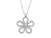 Diamant Blume Halskette