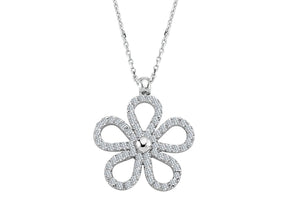 Diamant Blume Halskette