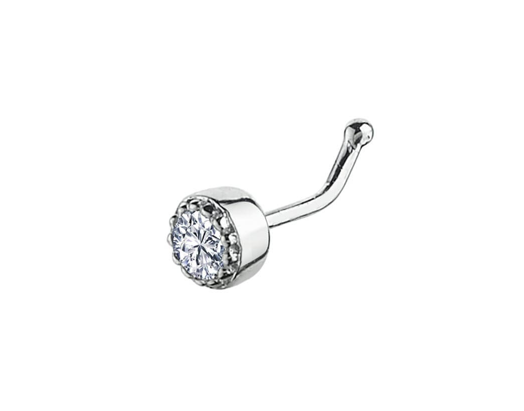 0.04 Karat Diamant Nasenpiercing