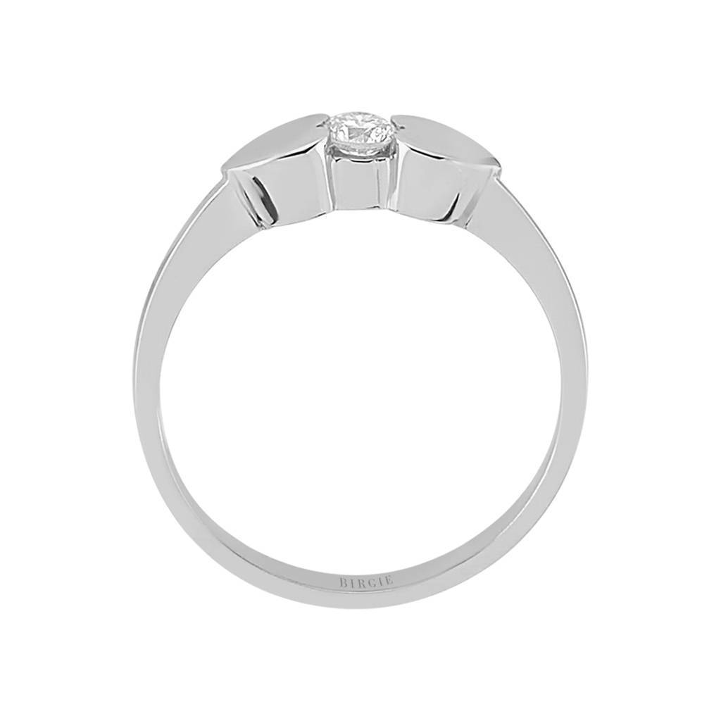 0.15 Karat Diamant herzförmiger Solitär Ring