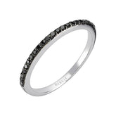 Black Diamond Half Band Eternity Ring