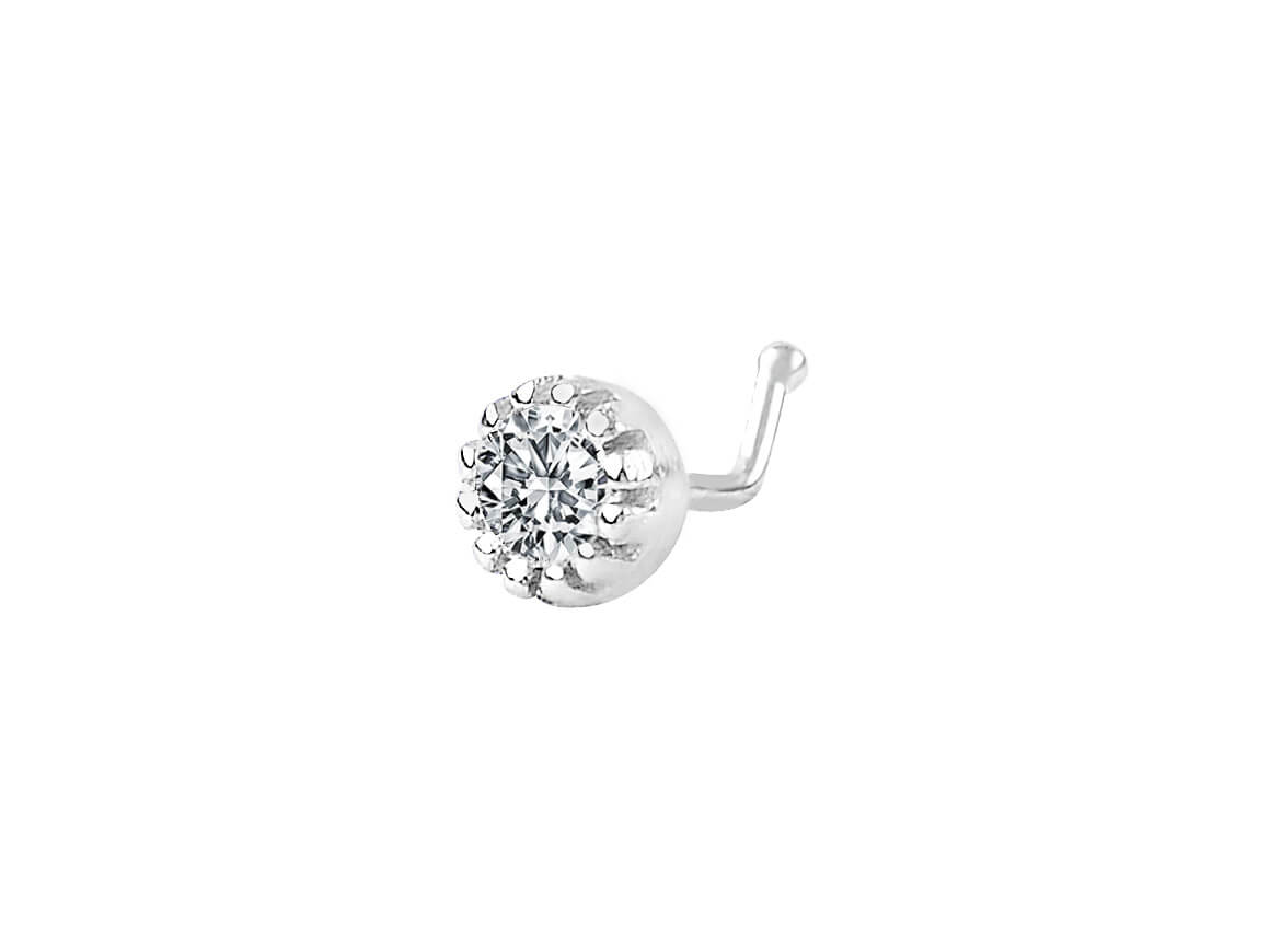 0.08 Karat Diamant Nasenpiercing