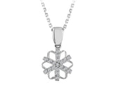 Diamant Schneeflocken Halskette