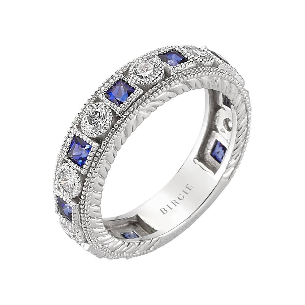 Diamond and Sapphire Stone Eternity Ring