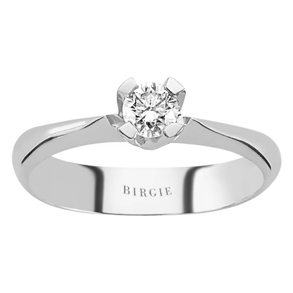 Bague solitaire diamant 0,22 carat