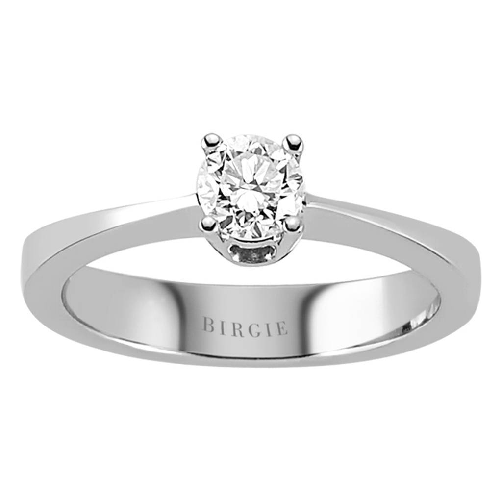 Bague solitaire diamant 0,39 carat