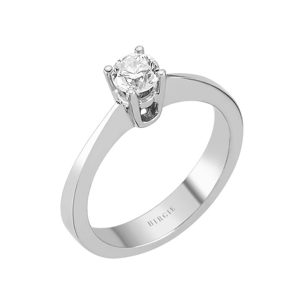 Bague solitaire diamant 0,39 carat