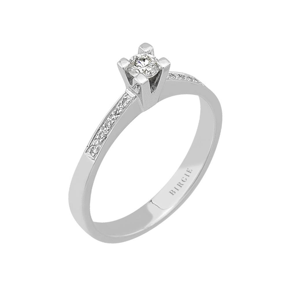 Total 0.20 Carat Diamond Halo Engagement Ring