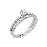 Alliance solitaire diamant 0,55 carat