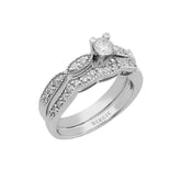 Bague de fiançailles solitaire en diamant et anneau assorti (0,70 ct. TW)